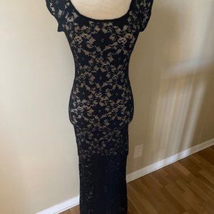 Black form fitting dress